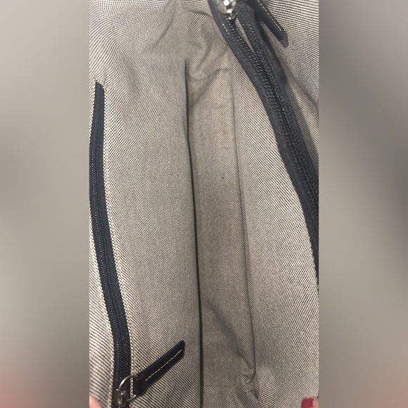 Dooney & Bourke Black DB Logo Canvas Double Handle Tote, Pouch & Key Fob Set - Picture 7 of 7